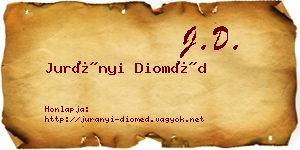 Jurányi Dioméd névjegykártya